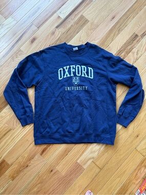 Oxford University Navy Crewneck Sweatshirt